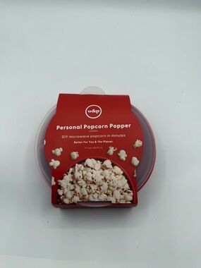 NIB W&P PEAK microwave silicone popcorn popper collapsible 9 cups Red healthy
